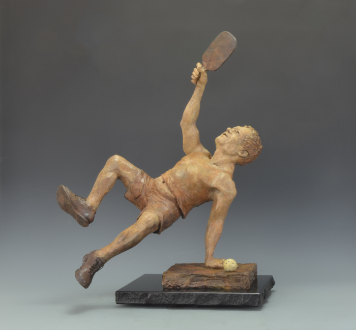 Got It! bronze sculpture by David Varnau